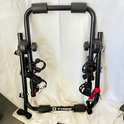 #ad Tyger Auto Deluxe Black 2 Bike Trunk Mount Bicycle Carrier Rack $73.99