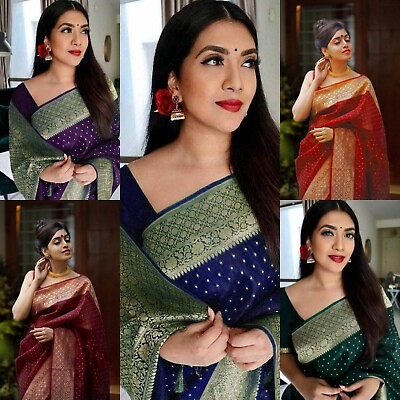 New Bollywood Party Wear Sari Saree Indian Pakistani Women Designer Saree Blouse $25.21