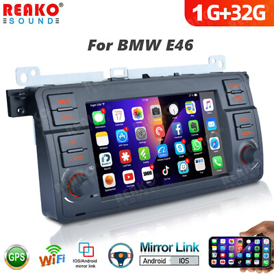 For BMW E46 3 Series 318 320 325 Car Radio Stereo GPS Navi WIFI Android 12 132G $169.99