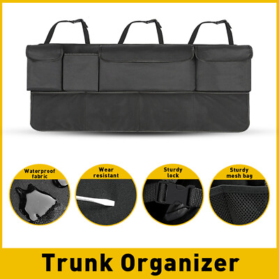 #ad Car Trunk Organizer Oxford Interior Accessories Back Seat Storage Bag 4 Pocket A $18.99