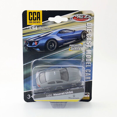 #ad 1 64 Scale Maserati Ghibli Model Car Diecast Toy Car Boys Toys Collectible Gray $11.01