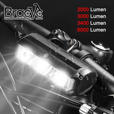 #ad 6000LM USB Rechargeable Bike Front Light 8000mAh Powerful Headlight Accessories $14.17
