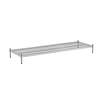 #ad #ad Stationary Dunnage Storage Rack 24quot; x 72quot; x 8quot; Chrome Wire 1 Shelf Kit $99.99
