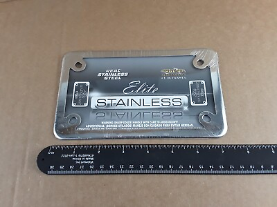 #ad Cruiser Accessories 77000 MC Elite Motorcycle License Plate Frame Stainless $10.90