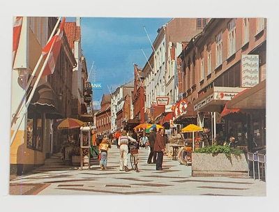 #ad From the Street for Pedestrians Only Aabenraa Denmark Postcard $5.19