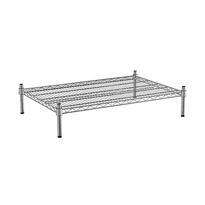 #ad #ad Stationary Dunnage Storage Rack 24quot; x 36quot; x 8quot; Chrome Wire 1 Shelf Kit $89.99