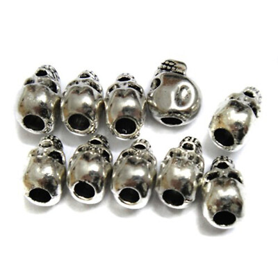 #ad 30pcs Skulls Creative Exquisite Spacer Beads Skull Accessories DIY $9.74