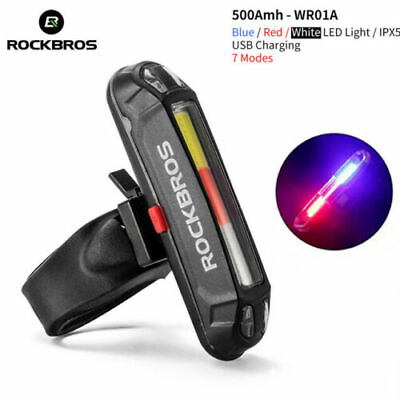 #ad ROCKBROS Bike Three color Tail Light Waterproof LED Bicycle Safety Rear Light $13.99