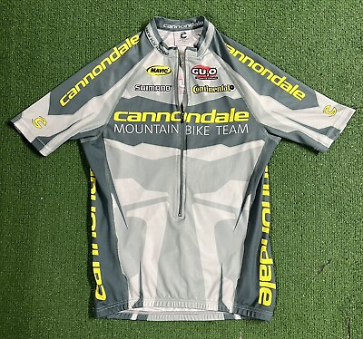#ad #ad 2004 Cannondale Mountain Bike Team Cycling Biking 3 4 Zip Jersey Adult Small $24.95