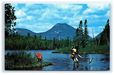 #ad #ad Postcard Double top Mountain amp; Grassy Pond Baxter Park Maine A21 $5.97