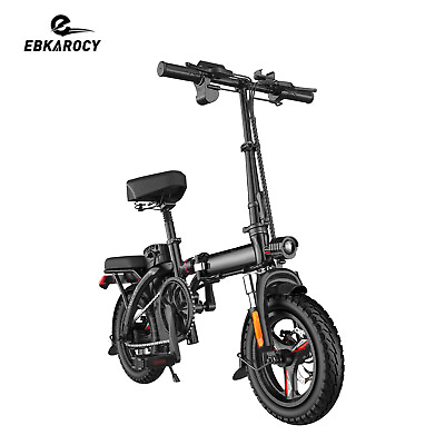 #ad Bicycle for Adult Electric Bike 14quot; 400W Motor Folding Ebike 48V 15AH Battery $496.99