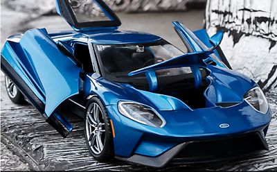 #ad 1:18 Blue Toy Sports Car Ford Diecast Metal Alloy Simulation C51 $102.80