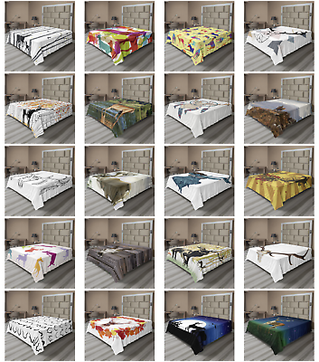 #ad Ambesonne Deer Flat Sheet Top Sheet Decorative Bedding 6 Sizes $29.99