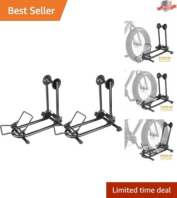 #ad Portable 2 Bike Storage Rack Effortless Parking for Mountain and Road Bikes $184.97