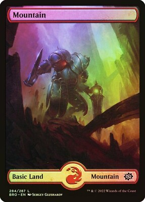 #ad Foil Mountain Full Art #284 The Brothers#x27; War MTG $1.78