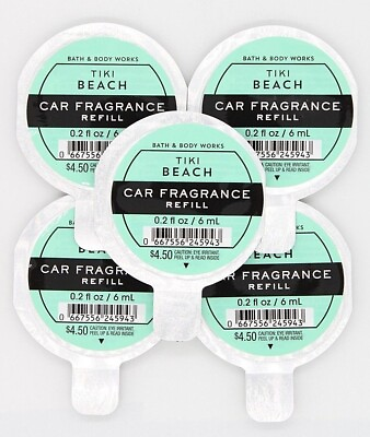 #ad 5 Bath and Body Works TIKI BEACH Car Fragrance Refill *NEW* $23.95