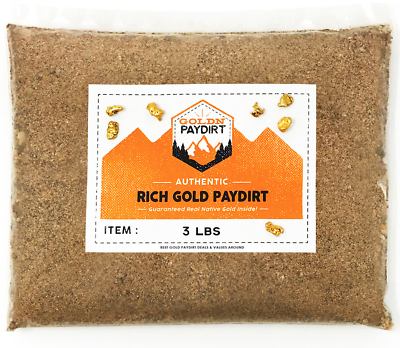 3 POUNDS Rich Unsearched Gold Paydirt gold panning concentrates ADDED GOLD $27.50