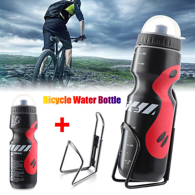 #ad NEW 750ML Mountain Bike Bicycle Cycling Water Drink Bottle and Holder Cage $44.64