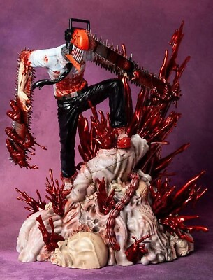 NEW Chainsaw Man Denji Anime Figure Pochita Denji PVC Action Figure 29cm $66.99