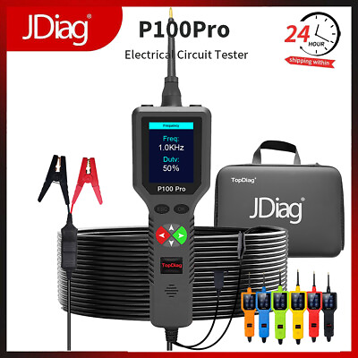 #ad JDiag P100 PRO Car Circuit Tester 9V 30V Automotive Power Circuit Black Model $89.99