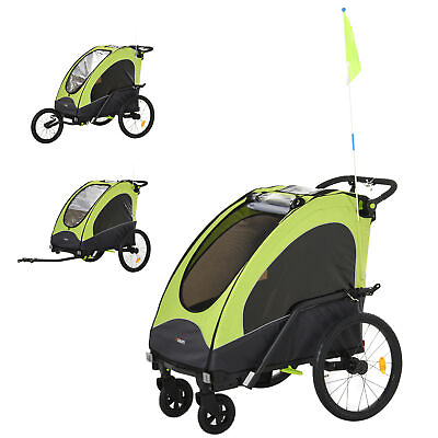 #ad 3 In1 Children Kids Bike Trailer Jogger Baby Stroller Transport Buggy Carrier $324.99
