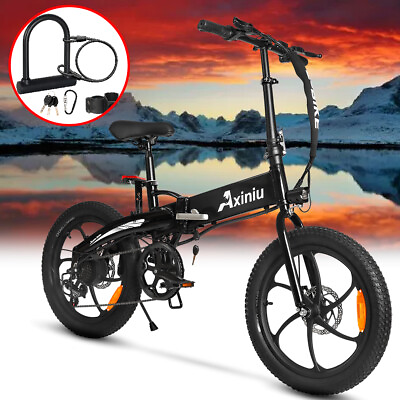 #ad 850W 20quot; Folding Electric Bicycles e bike Fat Tire Commuting Mountain Ebike US $575.99