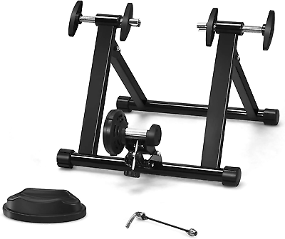 #ad #ad Magnetic Bike Trainer Stand Folding Stationary Bicycle Stand for Indoor Riding $81.99