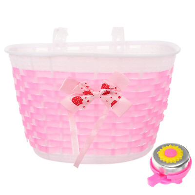 #ad Kids Bike Basket with Bell and Bow DIY Accessories $9.68