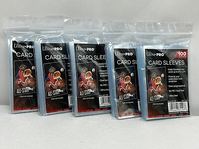 5 Ultra Pro Soft Penny Standard Card Sleeves 100ct No PVC Free Shipping $7.49