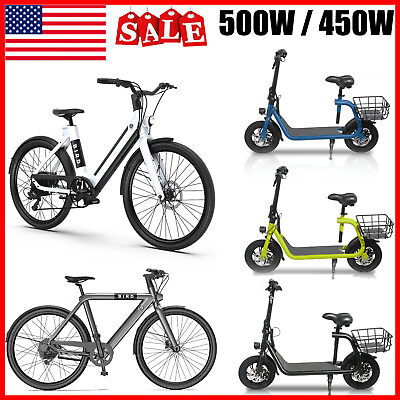 #ad #ad Ebike Alloy Frame Electric Bike Off Road Scooter for Adult Commuter 450W 500W $254.00