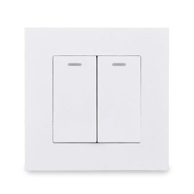 #ad Light Switch Wall Rocker 2 Gang 1Way On Off AC 12 250V 16A Simple Style PC Panel $15.47