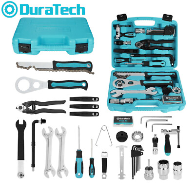 #ad DuraTech 40PC Bike Repair Kit Bicycle Tool Kit Bike Accessories for Tyres w Case $59.84