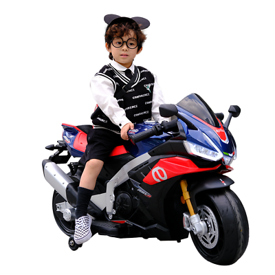 #ad Aprilia 12V Blue Ride on Toys Kids Electric Motorcycle Bike Battery Power w LED $162.39