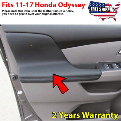 #ad Pair Fits 2011 2016 2017 Honda Odyssey Door Panels Armrest Vinyl Cover Trim Gray $23.99