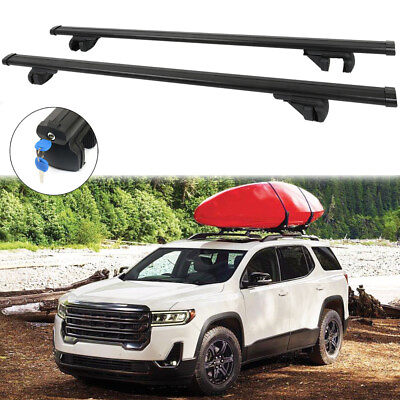 #ad #ad 53quot; Black Rooftop Rack Cross Bar Luggage Cargo Carrier For GMC Acadia 2007 2023 $139.11