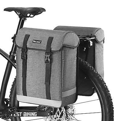 #ad #ad WEST BIKING Cycling Rear Rack Seat Trunk Saddle Bicycle Tail Bike Pannier Bags $42.99