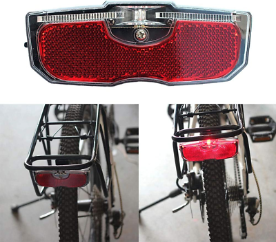 #ad Bike Cycling Bicycle Rear Reflector Tail Light for Luggage Rack NO Battery Alumi $21.24