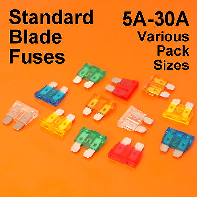 High Quality Standard Blade Fuses For Car Van Bike 5A 10A 15A 20A 25A 30A 40A GBP 50.00