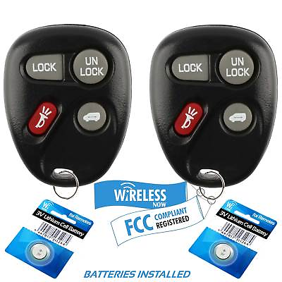 2 Car Key Fob Keyless Remote For 1997 1998 1999 2000 2001 Chevrolet Venture $17.95