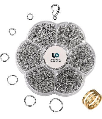 #ad 3200PC DIY Making Jewelry making Stainless Steel Opening Jump Rings USA SHIP $11.49