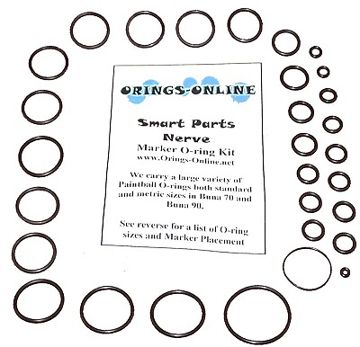 #ad Smart Parts Nerve Paintball Marker O ring Oring Kit x 4 rebuilds kits $16.55