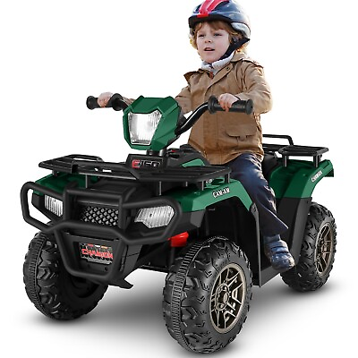 #ad 12V Kids Ride On Car Batteryed ATV Off Road Quad Car Toy w 2 Speeds LED Lights $119.99