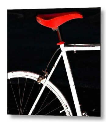 #ad Bike In Black White And Red No 1 Ben amp; Raisa Gertsberg 36quot;x36quot; Print on Metal $391.00