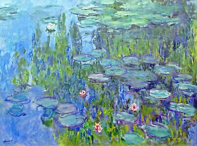#ad Waterlilies #2 by Claude Monet art painting print $16.99