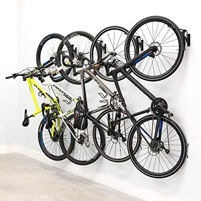 #ad #ad StoreYourBoard Swivel Bike Wall Rack 4 Pack Garage Hanger Hook Swing 4 Bikes $182.64