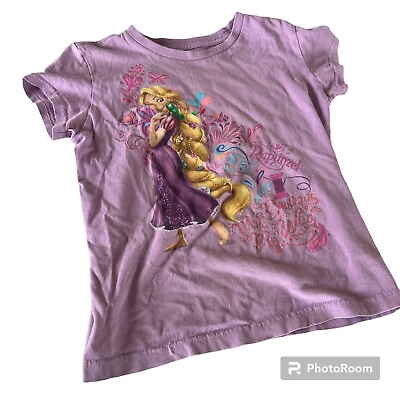 #ad Disney Rapunzel Purple Girls T Shirt Size Medium 7 8 $4.97