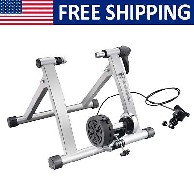 Bike Lane Premium Trainer Bicycle Indoor Trainer Exercise Ride All Year Silver $84.49