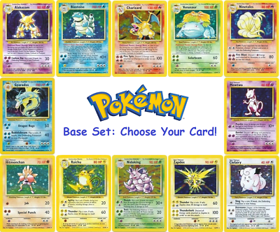 1999 Pokemon Base Set: Choose Your Card All Pokemon Available $59.95