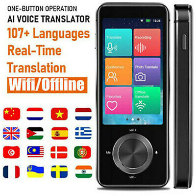#ad 137 Languages Translator Device Smart Two Way Real time Voice Wifi offline 3in $75.02