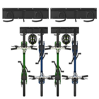 #ad #ad Bike Storage Rack Garage for 4 Bicycles 2 Helmets Bike wall mount bike ra... $43.32